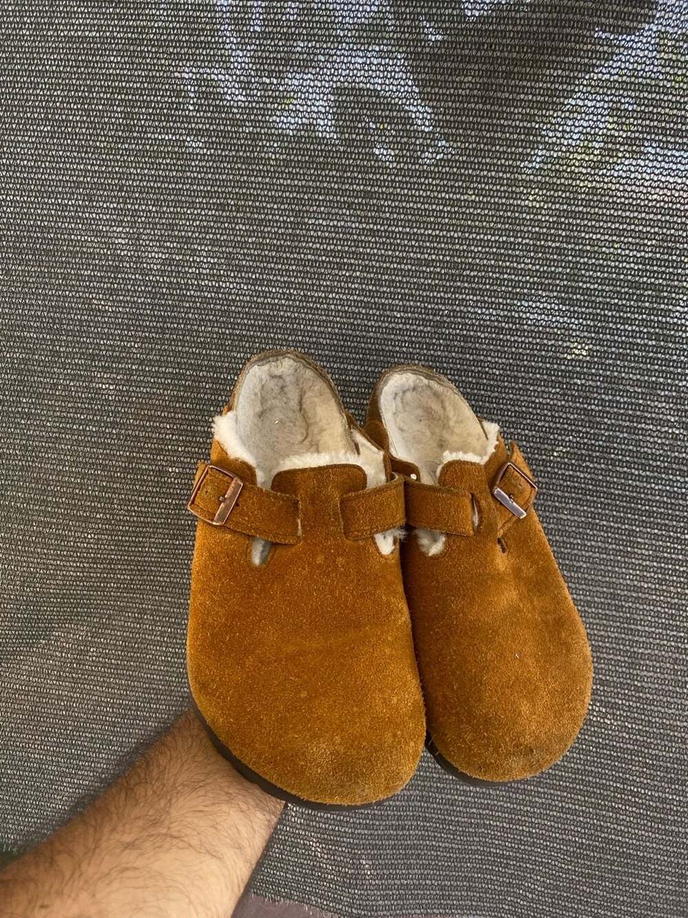 Birkenstock Boston Shearling Clog Mink Suede
